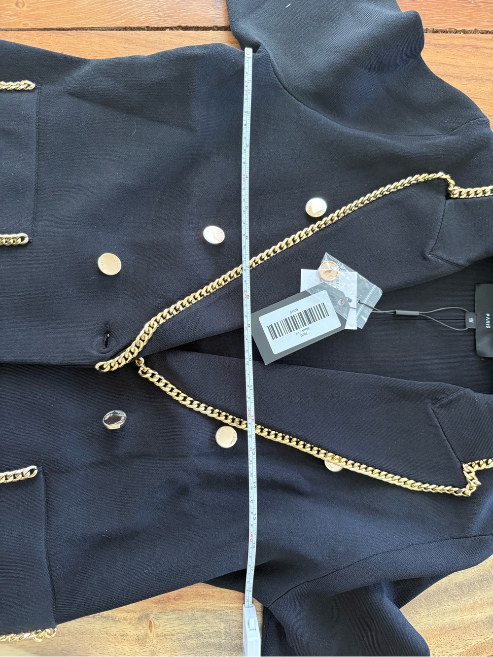 Aleeza Paris Black Odette Double-Breasted Blazer 1X - Picture 3 of 3